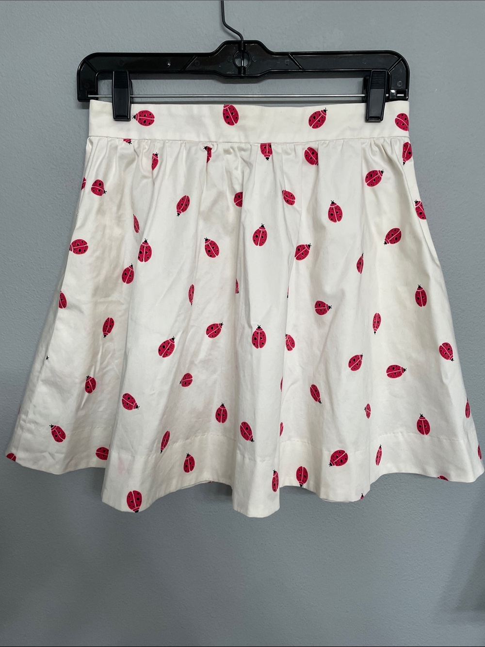Kate Spade New York Girls Coreen Ladybug Pleated Skirt White Red Size 14 Youth